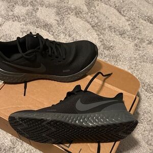 Nike Black and Dark Gray Running Shoes
